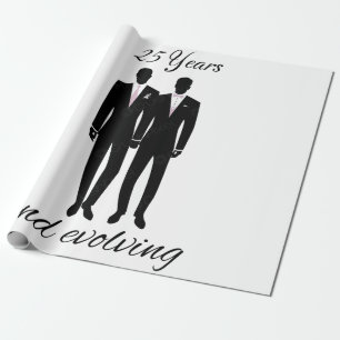papier cadeau Mr et Mr blanc et noir