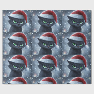 Papier Cadeau Mr. Grumpy Face Christmas Cat