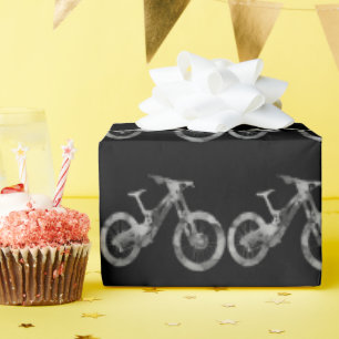 Papier Cadeau Mtb Aquarelle Vélo descendant hors route