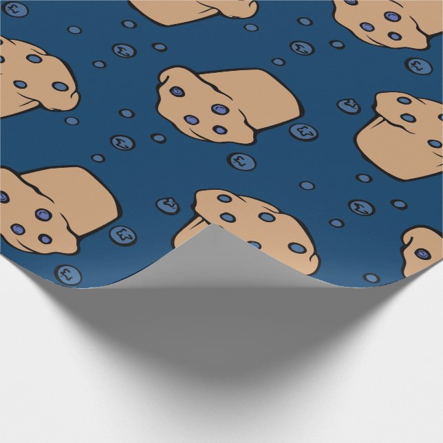 Papier Cadeau muffins bleuets (Coin)