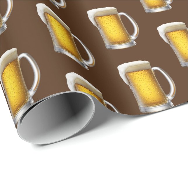 Papier Cadeau Mug de bière Brown (Coin rond)