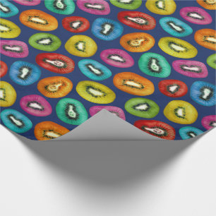 Papier Cadeau Multicolor Kiwi Motif