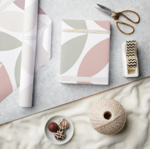 Papier Cadeau Multicolor Pastel Botanical Abstrait