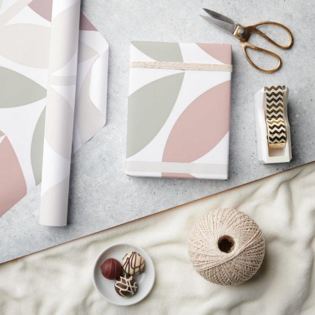 Papier Cadeau Multicolor Pastel Botanical Abstrait (Artisanat)