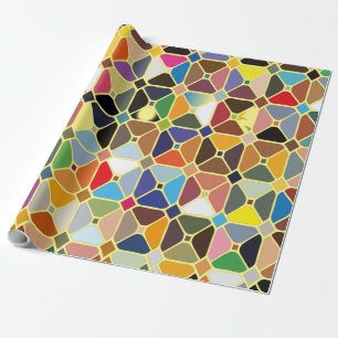 Papier Cadeau Multicolore geometric patterns with octagon shapes