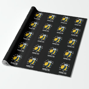 Papier Cadeau Mumble Bee Funny Insect Pun Dark BG