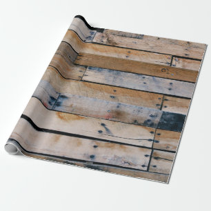Papier Cadeau mur Brown en bois