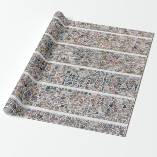 Papier Cadeau Mur de galets en béton