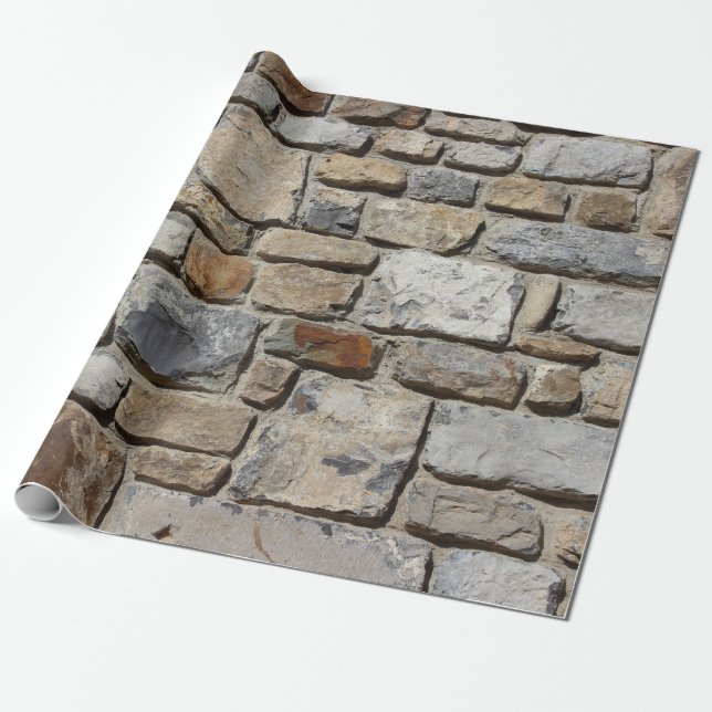 Papier Cadeau Mur de pierre personnalisé (Déroulé)