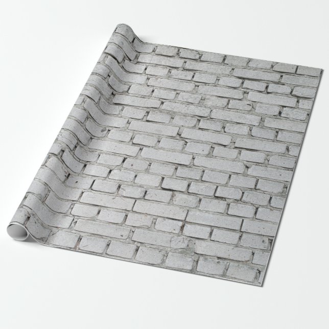 PAPIER CADEAU MUR EN BRIQUE BLANC (Déroulé)