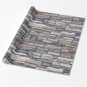 Papier Cadeau Mur en pierre empilé