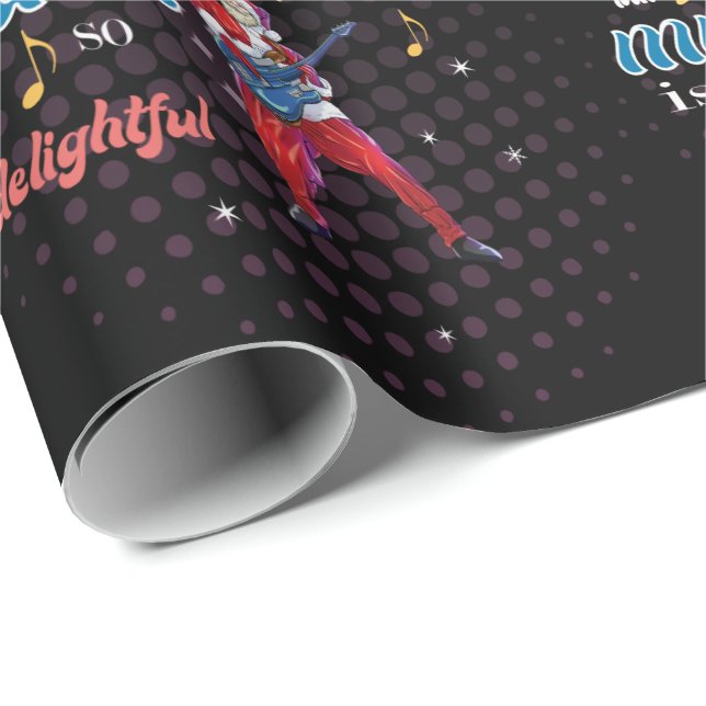 Papier Cadeau Music Is So Delightful (Coin rond)
