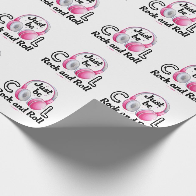 Papier Cadeau Music Lover Just Be Cool Rock and Roll (Coin)