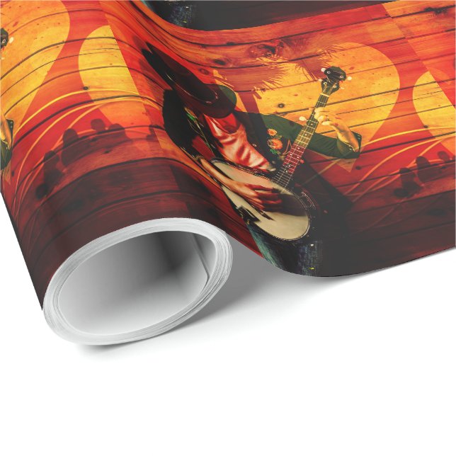 Papier Cadeau Musique 21 Papier d'enveloppement (Coin rond)
