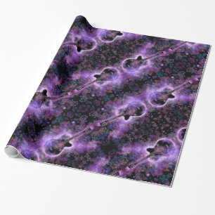 Papier Cadeau Musique de guitare romantique - Sons magiques