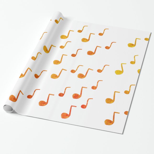 Papier Cadeau Musique, Golden Notes (Déroulé)