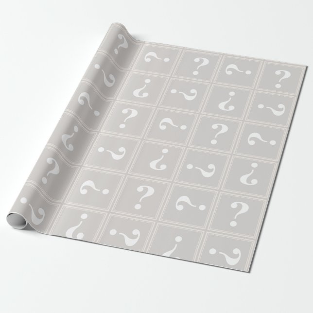 Papier Cadeau Mystère beige (Déroulé)