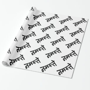 Papier Cadeau Namaste (न म स् ते) - Script Devanagar