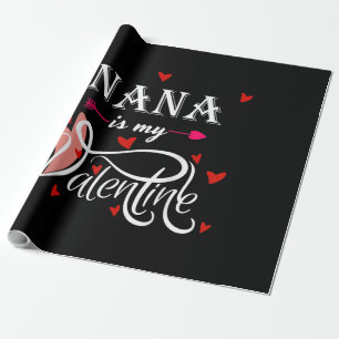 Papier Cadeau Nana est ma Saint Valentin Petit-fils de la Sain