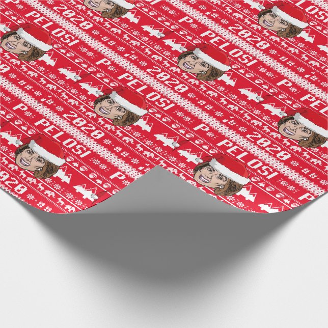 Papier Cadeau Nancy Pelosi 2020 Noël laid (Coin)