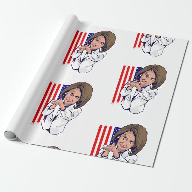 Papier Cadeau Nancy Pelosi applaudissant le mème (Déroulé)