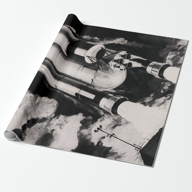 Papier Cadeau NASA Space Shuttle Lance Véhicule Artist Concept (Déroulé)