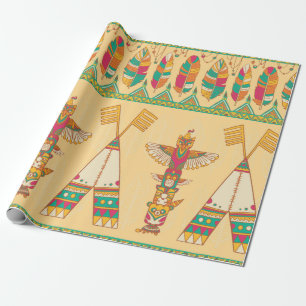 Papier Cadeau Native american indigenous ornamental seamless pat