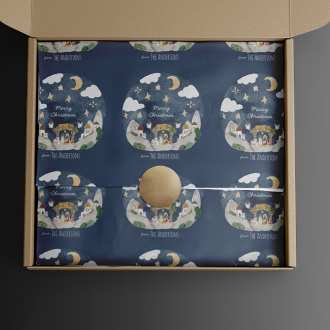 Papier Cadeau Nativité noire africaine Noël (Créateur téléchargé)