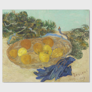 Papier Cadeau Nature morte de Van Gogh Oranges Citrons Gants ble