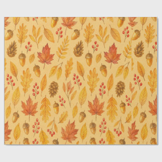 Papier Cadeau Nature motif d'automne