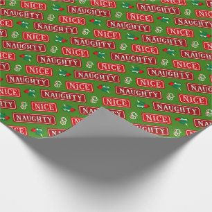 Papier Cadeau Naughty et Nice Noël