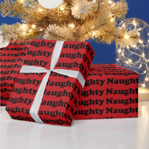 Papier Cadeau Naughty rouge & noir motif drôle cadeau mignon
