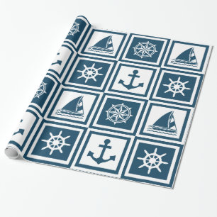 Papier Cadeau Nautical themed design