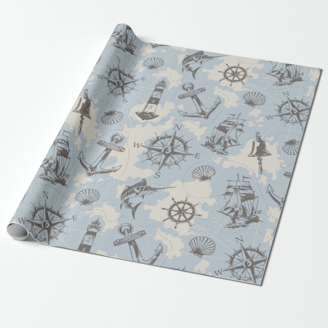 Papier Cadeau Nautique (Déroulé)