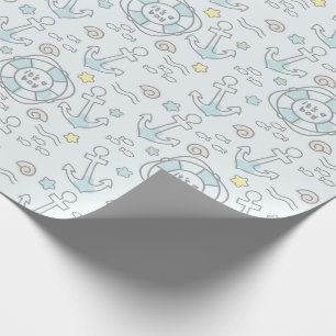 Papier Cadeau Nautique C'est un papier d'enveloppement pour garç