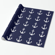 Nautique de bleu marine et blanc inspiré