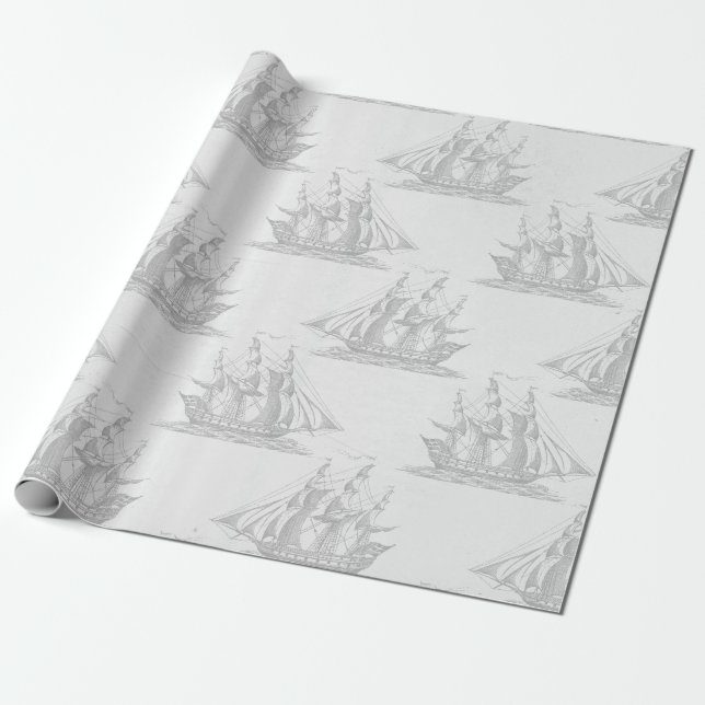 Papier Cadeau Nautique vintage (Déroulé)