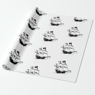Papier Cadeau Navire pirate