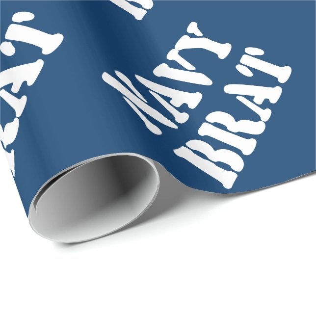 PAPIER CADEAU NAVY BRAT (Coin rond)