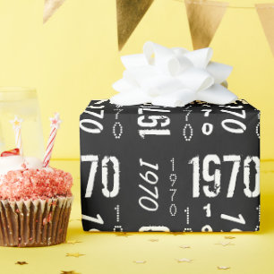 Papier Cadeau Né en 1970 Anniversaire