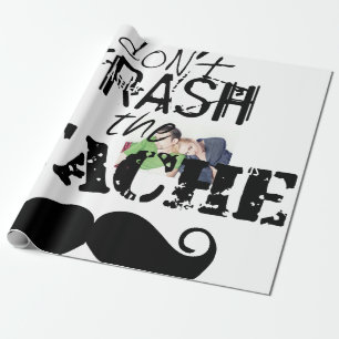 Papier Cadeau Ne jetez pas la moustache Retro Hipster