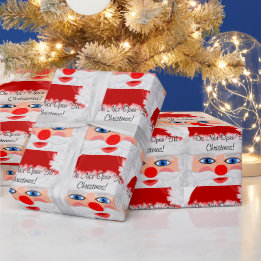Papier Cadeau Ne pas ouvrir 'Jusqu'à Noël Père Noël papier envel