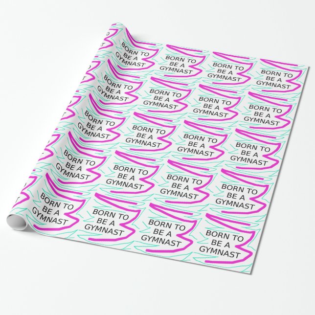 Papier Cadeau Né pour être un Gymnaste (Déroulé)