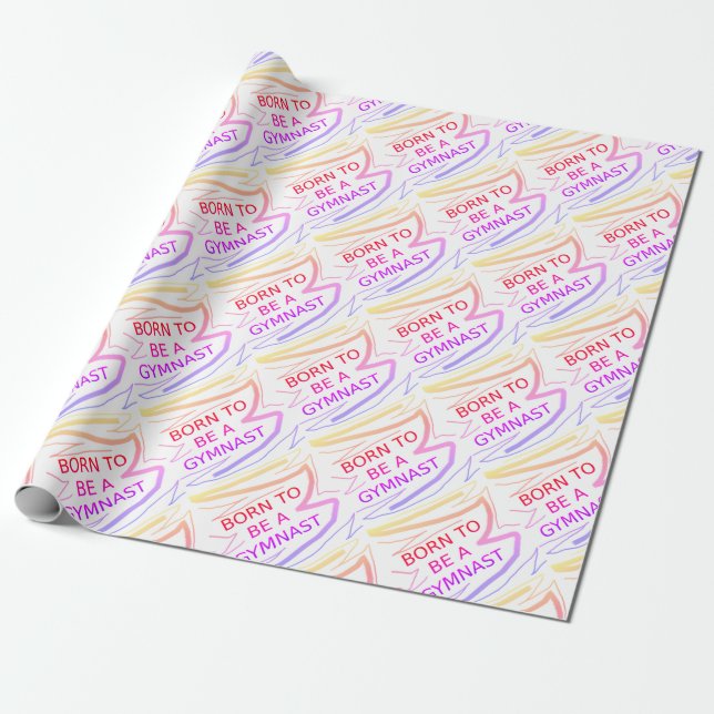 Papier Cadeau Né pour être un Gymnaste (Déroulé)