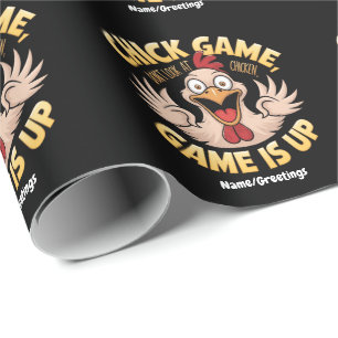Papier Cadeau Ne regardez pas le poulet Le jeu drôle 