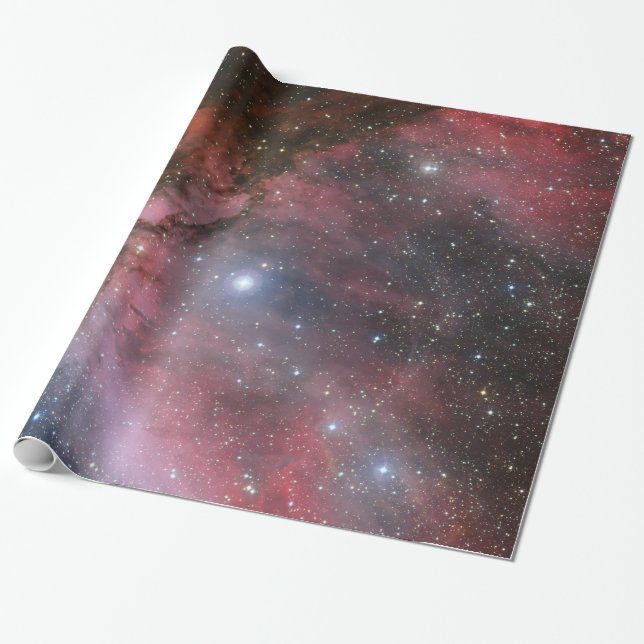 Papier Cadeau Nébuleuse de Carina, étoile WR 22 de Loup-Rayet (Déroulé)