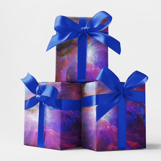 Papier Cadeau Nébuleuse d'Orion teintée de rose (Pink Tinted Orion Nebula Wrapping Paper)