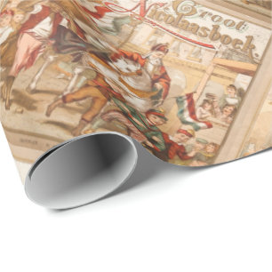 Papier Cadeau Néerlandais Sinterklaas de jour de St Nick sur le