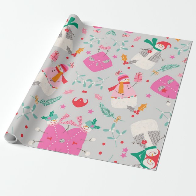 Papier Cadeau Neige (Déroulé)