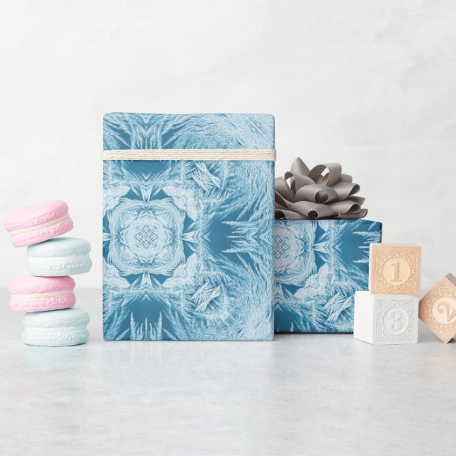 Papier Cadeau Neige bleue 099 2023 (Baby Shower)